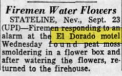 El Dorado Motel - Sept 1960 Fire At Motel